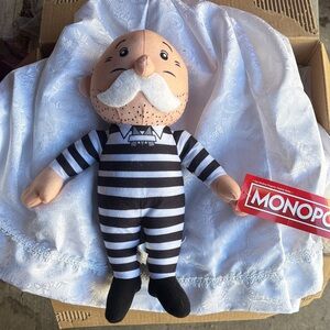 Monopoly man Plush Toy with Striped Outfit